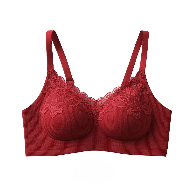 Sutiã de renda canelada, sem a - Lace Bralette Set avaliação e preço